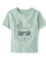 Baby And Toddler Boys Easter Bunny Sunglasses Graphic Tee