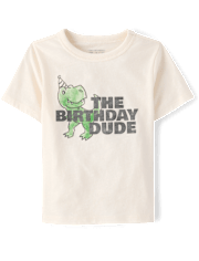 Baby And Toddler Boys Birthday Dude Graphic Tee