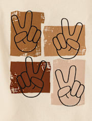 Baby And Toddler Boys Peace Sign Graphic Tee