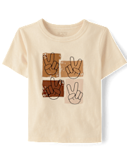 Baby And Toddler Boys Peace Sign Graphic Tee