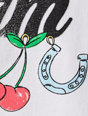 Girls St. Patrick's Day Good Luck Charm Graphic Tee