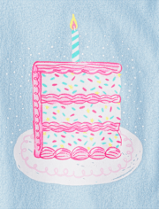 Girls Birthday Cake Graphic Tee