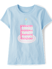 Girls Birthday Cake Graphic Tee