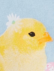 Girls Easter Chicks Rule Graphic Tee