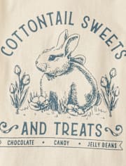 Girls Easter Cottontail Sweets Graphic Tee