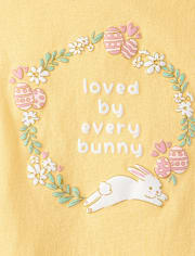 Girls Easter Loved By Every Bunny Graphic Tee