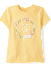Girls Easter Loved By Every Bunny Graphic Tee