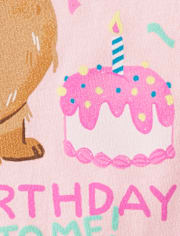 Girls Birthday Capybara Graphic Tee