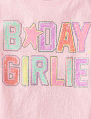 Girls B-Day Girlie Graphic Tee