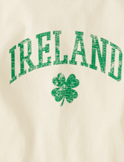 Girls St. Patrick's Day Ireland Oversized Graphic Tee