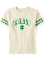 Girls St. Patrick's Day Ireland Oversized Graphic Tee
