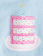 Baby And Toddler Girls Birthday Cake Graphic Tee