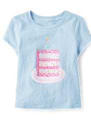 Baby And Toddler Girls Birthday Cake Graphic Tee
