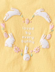 Baby And Toddler Girls Easter Loved By Every Bunny Graphic Tee