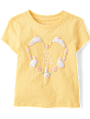 Baby And Toddler Girls Easter Loved By Every Bunny Graphic Tee
