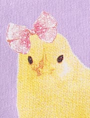 T-shirt graphique mignon avec un poussin pour Pâques, pour bébés et petites filles