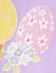 T-shirt graphique mignon avec un poussin pour Pâques, pour bébés et petites filles