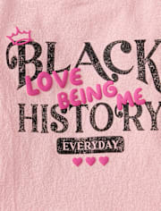 Baby And Toddler Girls Back History Graphic Tee