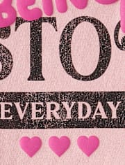 Baby And Toddler Girls Back History Graphic Tee