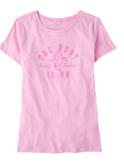 Womens Matching Family Easter The Hunt Is On Graphic Tee