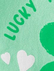 Baby And Toddler Girls St. Patrick's Day Cute Clover Graphic Tee