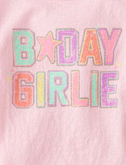 Baby And Toddler Girls B-Day Girlie Graphic Tee