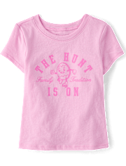 Baby And Toddler Girls Matching Family Easter The Hunt Is On Graphic Tee