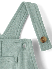 Baby Boys Marled Overalls 2-Piece Outfit Set