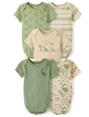 Baby Boys Dino Bodysuit 5-Pack