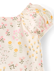 Baby Girls Floral Bubble Romper