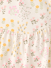 Baby Girls Floral Bubble Romper