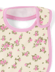 Baby Girls Floral Bib And Burp Cloth 6-Piece Set