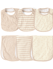 Baby Star Bib And Burp Cloth 6-Piece Set