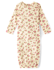 Baby Girls Floral Sleeper Gown
