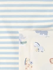 Baby Boys Animal Swaddle Blanket 2-Pack