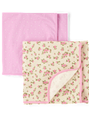 Baby Girls Floral Swaddle Blanket 2-Pack