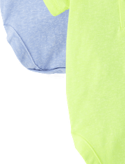 Baby Boys Marled Henley Bodysuit 3-Pack