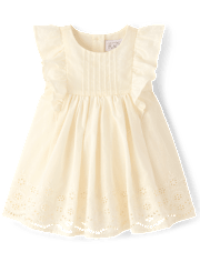 Baby Girls Eyelet Flutter Dress