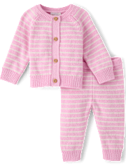 Baby Girls Striped 2-Piece Outfit Set