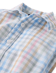 Baby Boys Dad And Me Gingham 2-Piece Outfit Set