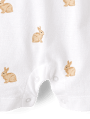 Baby Boys Bunny Polo Romper