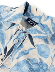 Baby Boys Tropical Romper 2-Piece Outfit Set