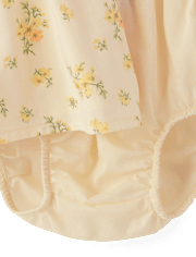 Baby Girls Floral Smocked Flutter Dress