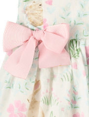 Baby Girls Bunny Bow Flutter Dress
