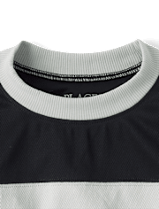 Boys Quick Dry Colorblock Mesh Football Jersey