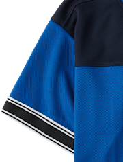 Boys Quick Dry Colorblock Mesh Football Jersey