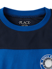 Boys Quick Dry Colorblock Mesh Football Jersey