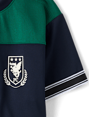 Boys Quick Dry Colorblock Mesh Football Jersey