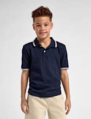 Boys Tipping Soft Pique Polo