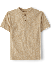 Boys Marled Henley Top